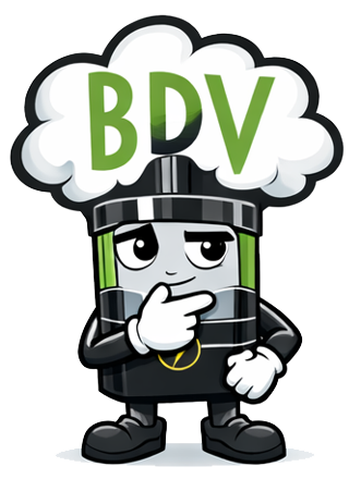 la mascotte de Bulles de Vape présente la marque 