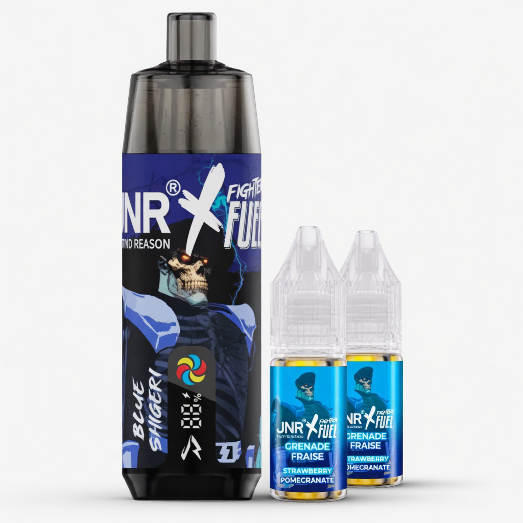 kit shisha plus jnr x fighter fuel 2x10ml 20mg blue shigeri