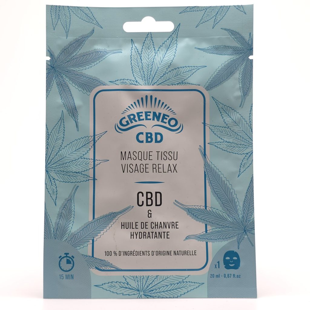 masque visage tissu cbd